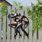 sculpture murale abstraite moderne iron opaque décoration intérieure halloween valentin artistique portrait ondulé noir