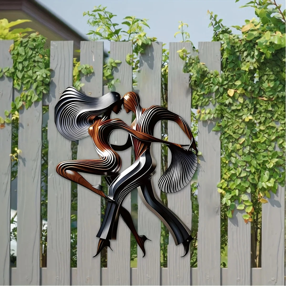 sculpture murale abstraite moderne iron opaque décoration intérieure halloween valentin artistique portrait ondulé noir