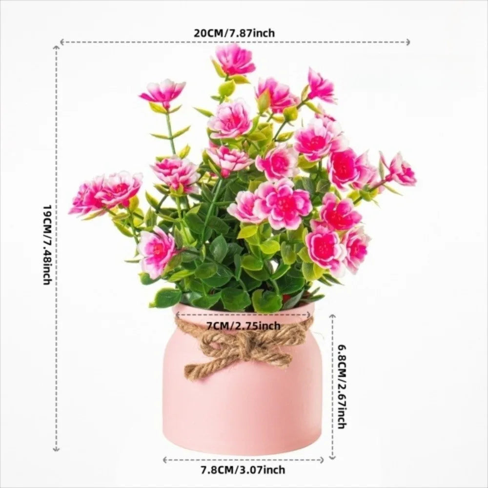 bouquet artificiel fleurs modernes ruban jute accroché extérieur exposition anniversaire orange blanc rose violet