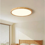 lampe led moderne noyer bois grainé ultrafine chambre salon blanc chaud