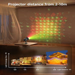 projecteur laser noir triangles moderne pied rotatif télécommande led ip65 noël fête