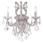 Applique murale LED design clip en cristal argenté