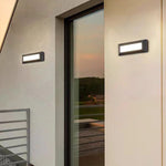 applique murale extérieure led noir moderne étanche jardin terrasse balcon escalier