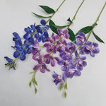 guirlande fleurs artificielles vanda soie bleu rose blanc jaune vert modernes intérieur decoration mariage
