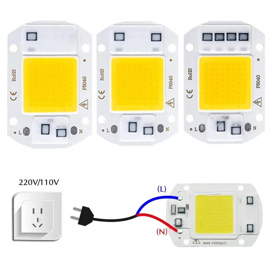 lampe led cob 20w 30w 50w blanc mat moderne vis aluminium 220v 110v