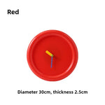 horloge murale moderne aiguilles originales minimaliste couleur jaune rouge bleu blanc