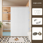 rideau douche gris clair moderne texture géométrique imperméable polyester salle bain maison