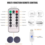 rideau lumineux led blanc chaud blanc froid multicolore moderne télécommande multifonction usb