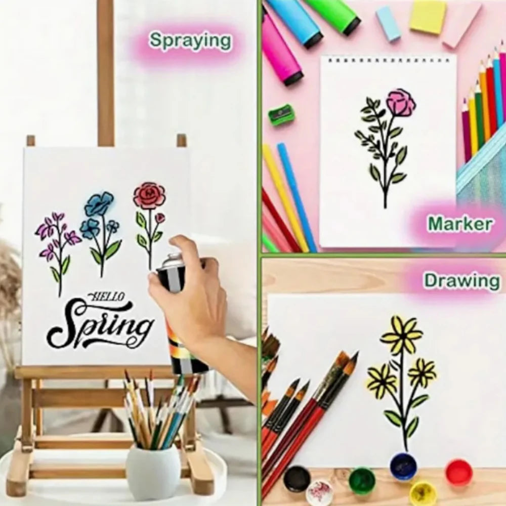 stencils blancs fleurs stylisées minimaliste peinture murale diy decoration motifs opaques exemples inclusion