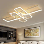 lustre led moderne noir géométrique plafonnier acrylique dimmable salon chambre cuisine