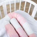 coussin lit bébé étoiles polka dots gris blanc rose confortable doux jouets animaux chiffres