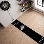tapis jeu fléchettes noir logo fléchettes let's play darts lignes blanches moderne anti dérapant