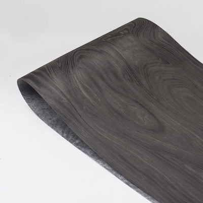 Panneau bois décoration murale en placage naturel noir mat 58x250cm