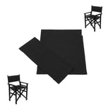 housses siège dossier chaise pliante noir blanc bleu tissu uni facile