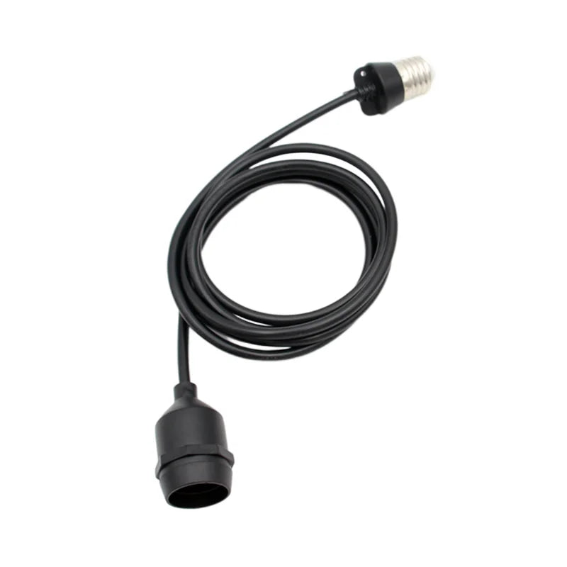 ampoule filament noir transparent moderne câble e27 étanche 1m 5m rond lisse