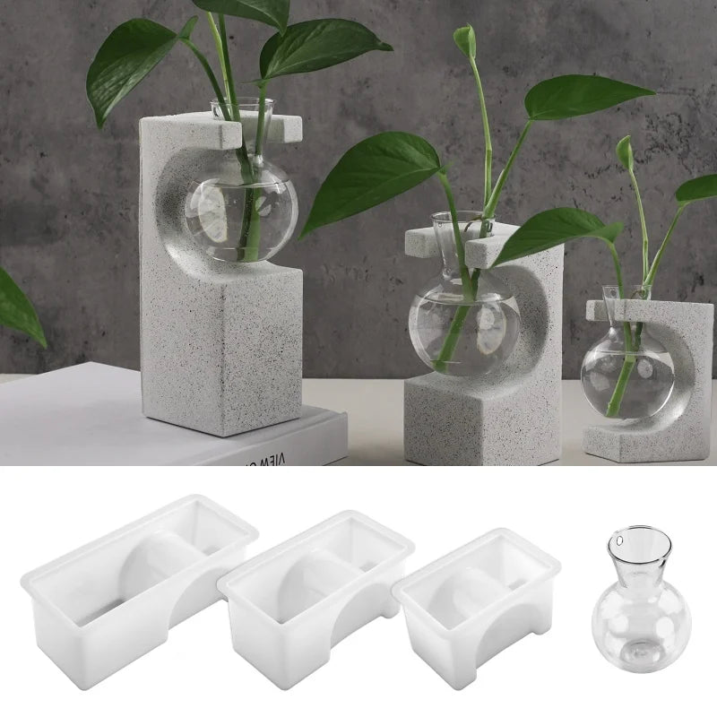 vase silicone texturé moderne gris clair support diy decoration maison