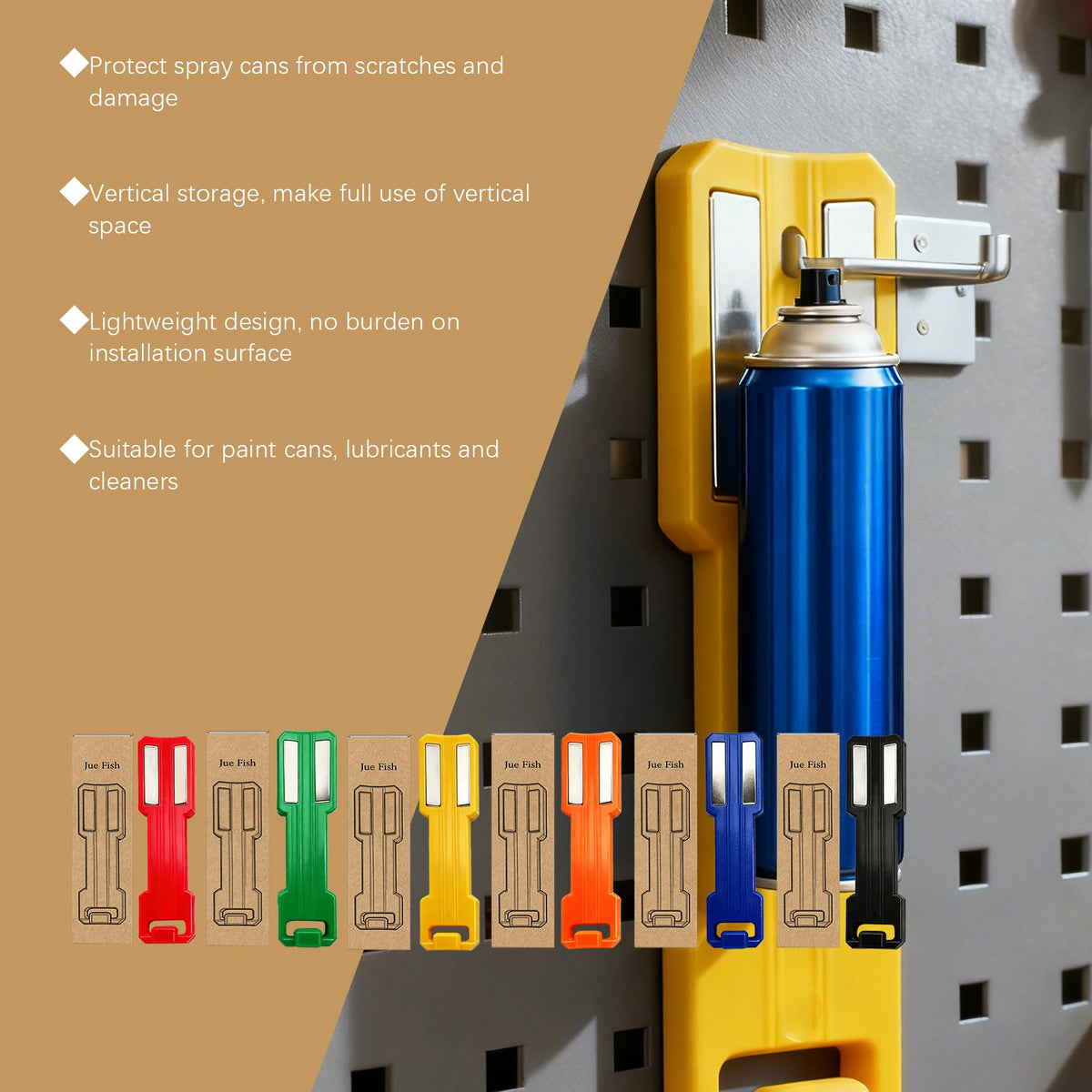 organisateur mural support aimanté bouteilles peinture outils garage multiple couleurs portatif réutilisable