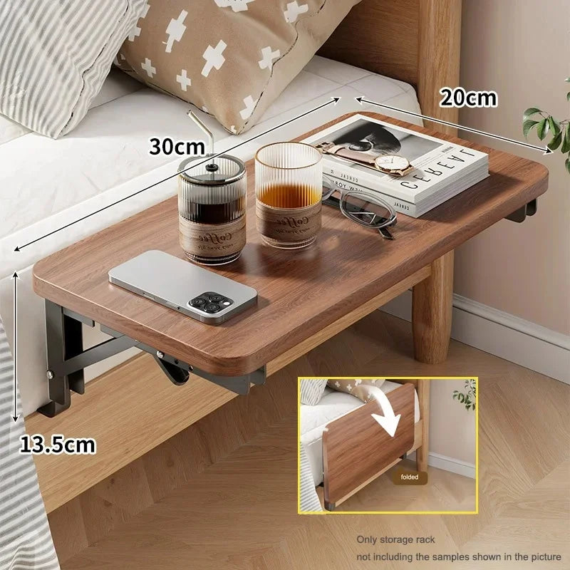tableau chevet pliable rangement support mural moderne texture bois naturel multiple uses reusable single