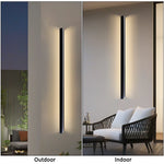 lampe murale led moderne noire ip65 55cm 80cm 100cm 120cm 145cm