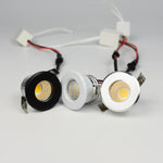 Spot LED 3W réglable blanc 4000K noir moderne clips aluminium 220V 12 mois garantie