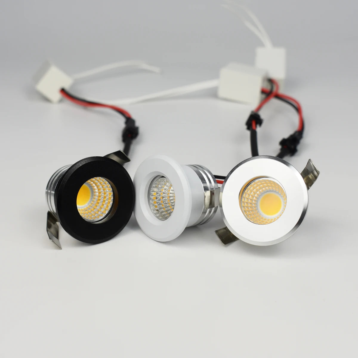 Spot LED 3W réglable blanc 4000K noir moderne clips aluminium 220V 12 mois garantie