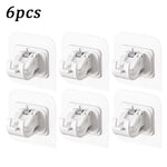 clips suspension adhésifs blancs modernes utilisation multiple support mural rideaux outils cuisine pièces