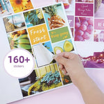 livre stickers multicolores modernes stickers autocollants photos naturelles fruits animaux scènes urbaines adhésifs minimaliste