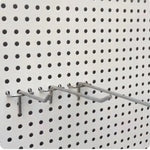 crochet mural acier inoxydable argenté panneau perforé support rangement magasin maison moderne