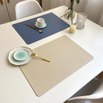 tapis table moderne couleur bleu rouge vert beige rose uni respectueux environnement 43x30cm