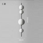suspension lumineuse moderne sphères blanches brillantes minimaliste 80cm 85cm 103cm