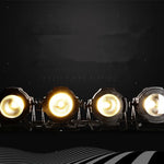 projecteur led noir moderne dmx 300w rgbw 4in1 blanc chaud froid tringles cames