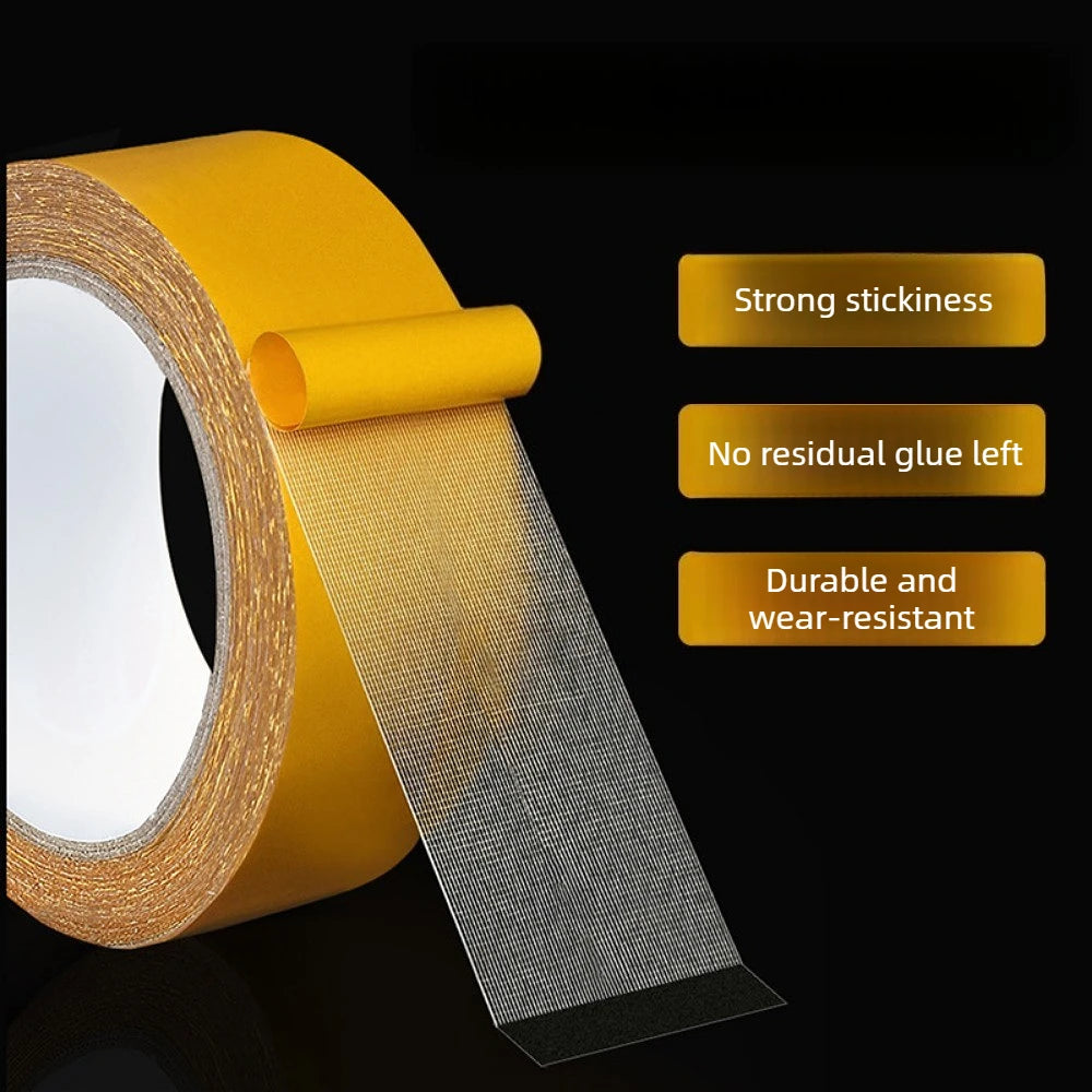 ruban adhésif double face jaune tissu moderne 5m 10m 2cm 3cm 5cm fixations fiables
