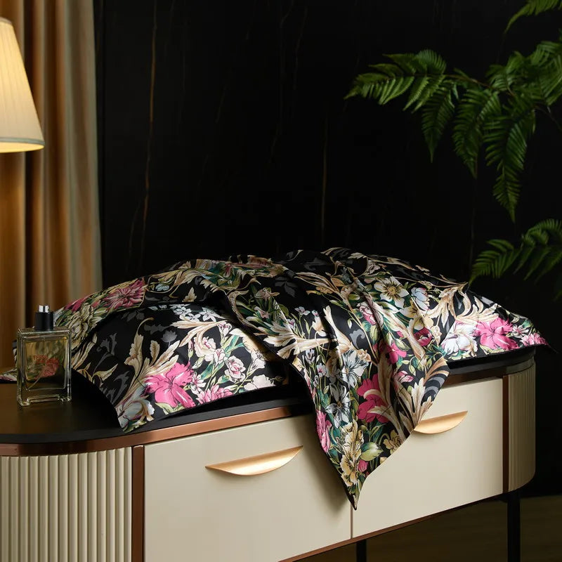 drap lit vert clair blanc motif feuilles bambou coton doux coton naturel