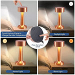 lampe table rechargeable cuivre moderne minimaliste base plate flux lumineux 249 2000 certification rohs