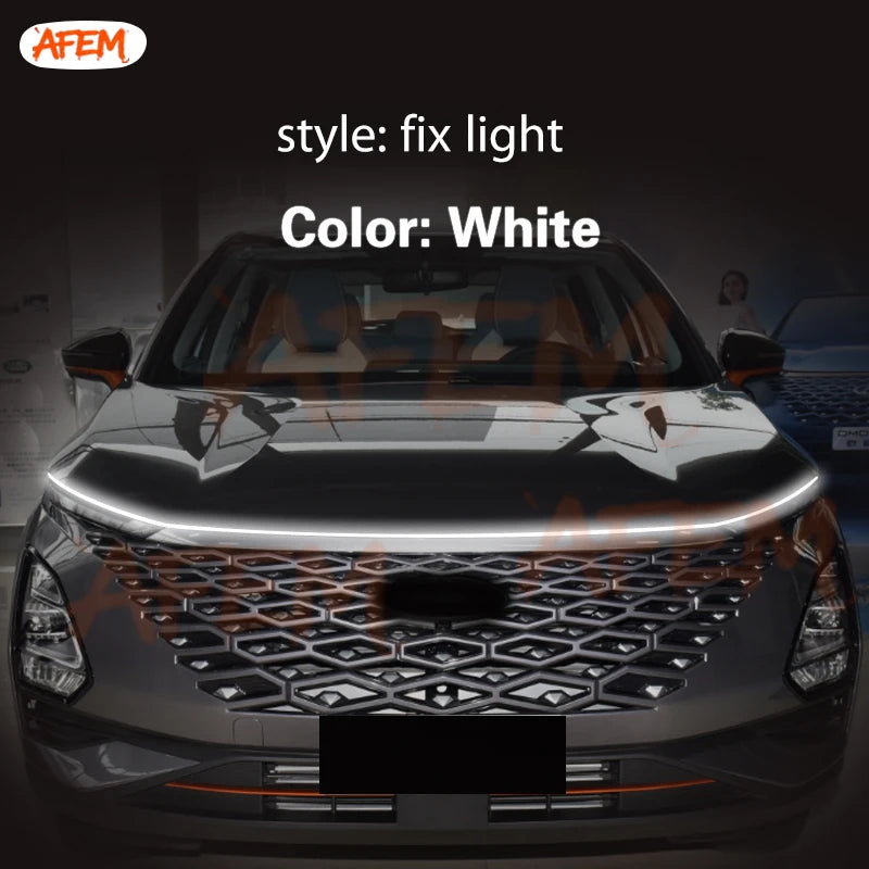 feux jour led voiture moderne blanc noir transparent technologie ligne lumineuse continue