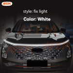 feux jour led voiture moderne blanc noir transparent technologie ligne lumineuse continue