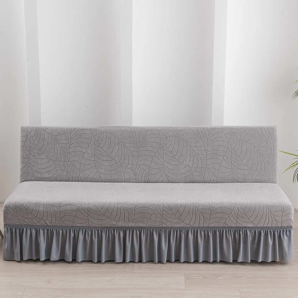housse canapé lit jacquard extensible machine laver moderne résistante couleurs variées gris bleu vert