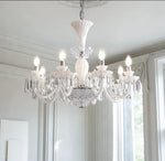 lustre cristal blanc noir baroque salon chambre encastrée LED classique