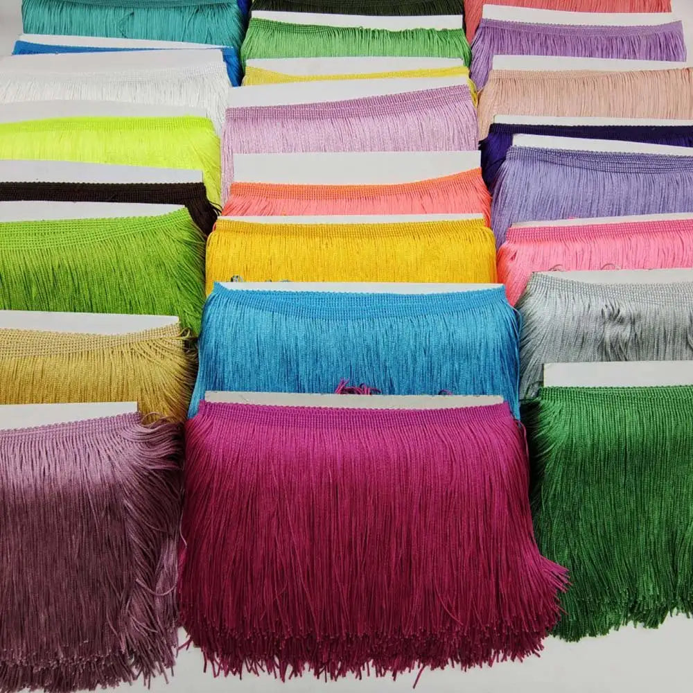 Frange dentelle rideau 10 mètres 20 cm large couleur rose