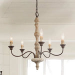 lustre suspendu bois rustique vintage marron foncé ampoules e14 62cm 59cm