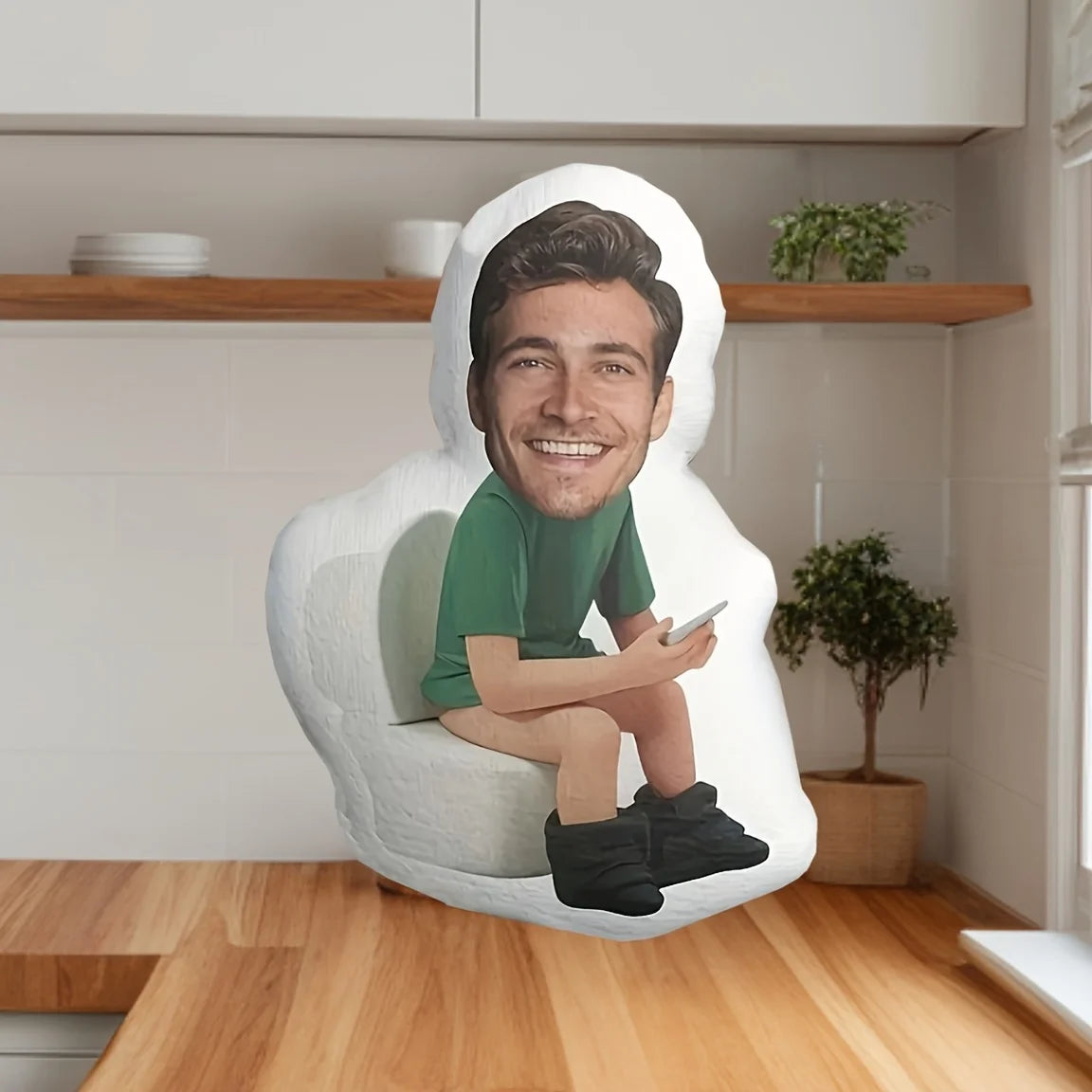 coussin personnalisable imprimé photo moderne vert blanc 40cm 30cm 20cmversible