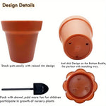 pots fleurs mini serre brun orange transparent couvercle humidité pelle réception base plantaions intérieurextérieur