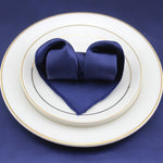 serviette table satin pliée forme coeur mariage décoration fête