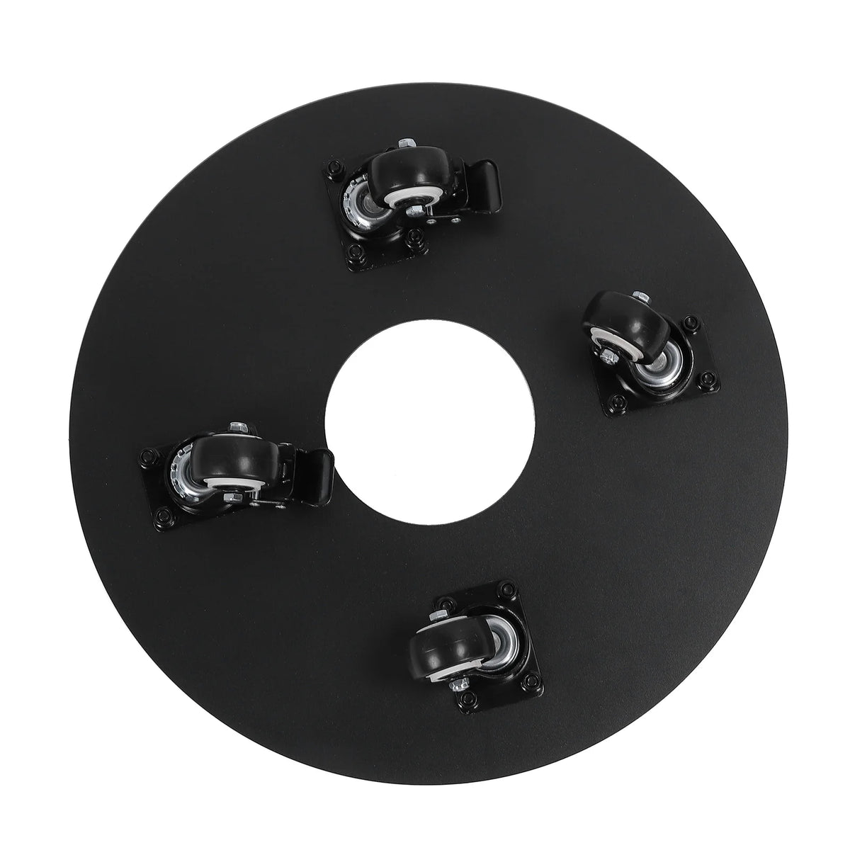 plateforme mobile plantes roues verrouillables noirs industriels assemblage roulettes silentiales resistant eau intemperies