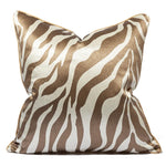 housse coussin jacquard motif zèbre moderne 100 polyester bleu marine noir marronclair blanc 60x60cm
