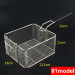 panier friture acier inoxydable maille fine poignées frites légumes