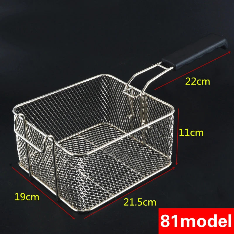 panier friture acier inoxydable maille fine poignées frites légumes