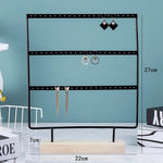 support boucles d'oreilles bois métal or blanc moderne minimaliste clips bijoux présentoirSuspens