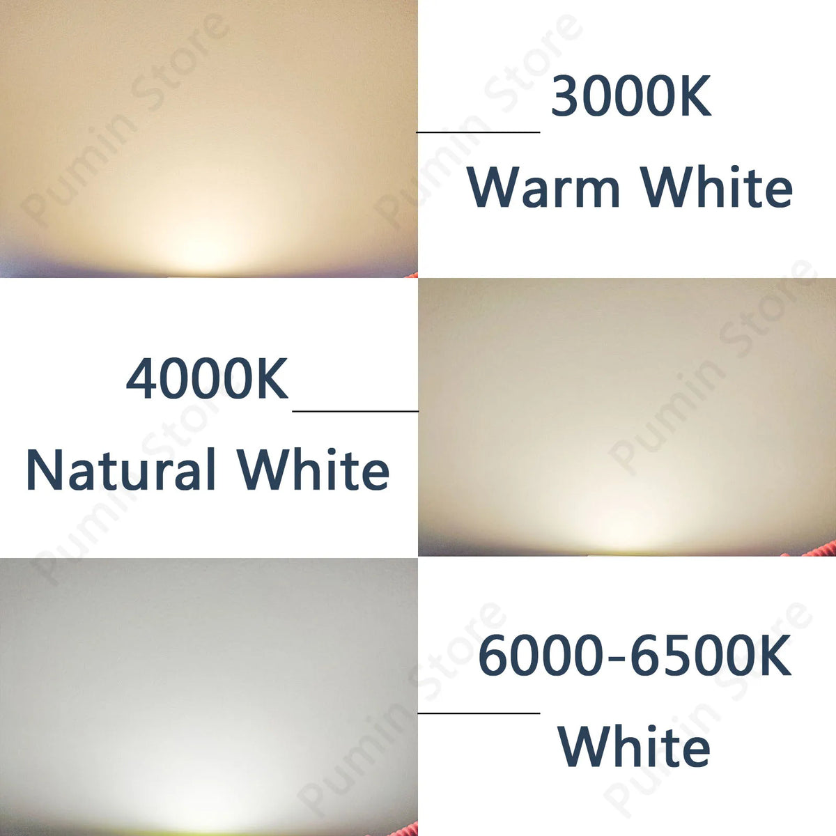 projecteur led source lumiere blanc moderne 50w 3000k 4000k 6000k 73mm 80x56mm