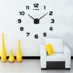 horloge murale moderne aiguilles quartz décoration salon visage unique couleurs argent doré rouge